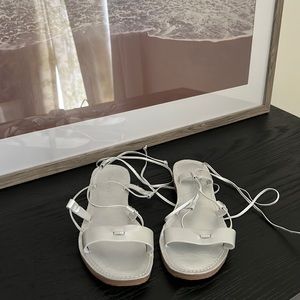Madewell Silver Gladiator Sandals - Size 8